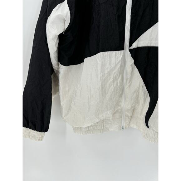 Active Exposure Vintage Jacket Mens XL White Black Windbreaker Geometric Sheer - Picture 6 of 16